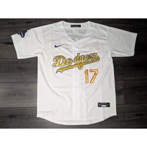 Shohei Ohtani 17 Los Angeles Dodger GOLD 2024 World Series  Kanji Jersey Medium